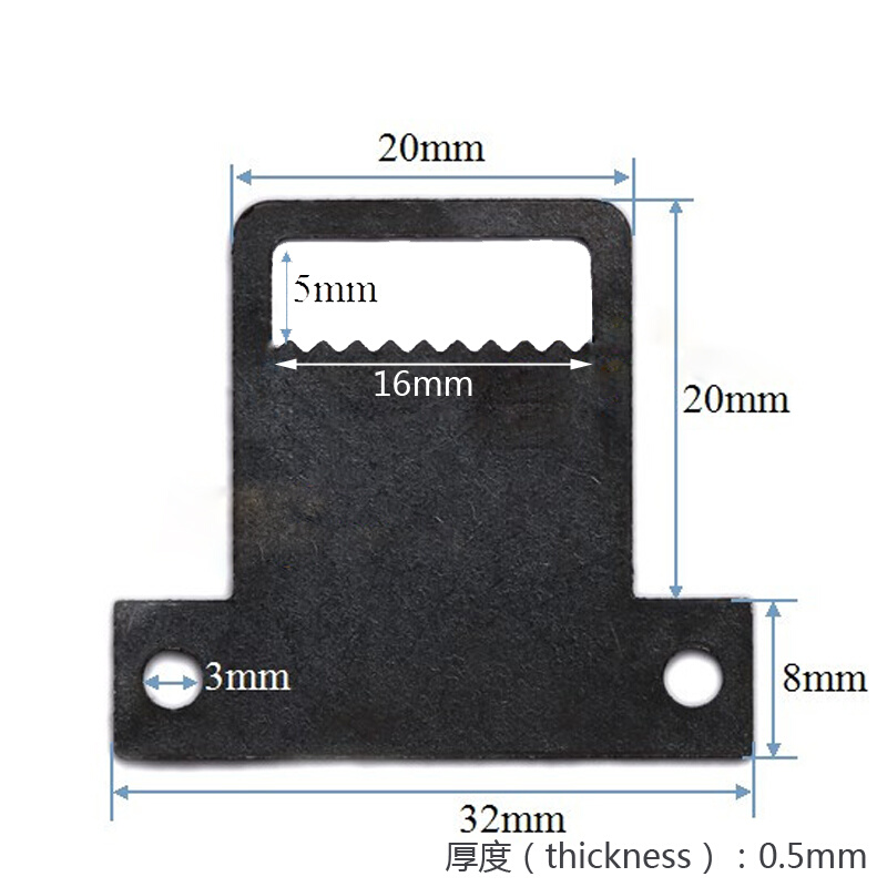 相框五金配件黑色长T型锯齿挂画框婚...