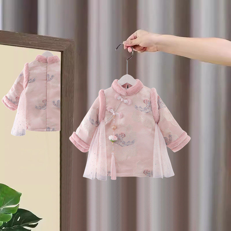 女童旗袍裙冬装过年拜年衣服公主宝宝周岁礼服儿童冬季中国风汉服,童装/婴儿装/亲子装,汉服,淘宝优惠券,粉丝福利购,淘宝优惠卷