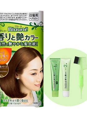 日本直邮日本花王blaune花香颜色无味染发膏遮白发上色好2盒起拍