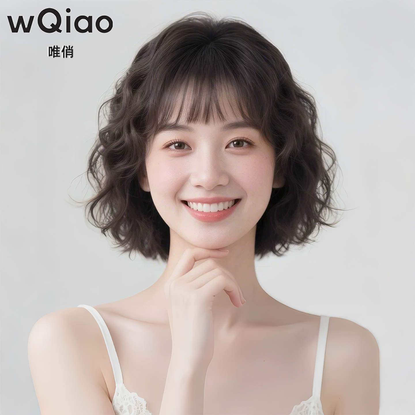 假发女全头套短发卷发真人发丝自然云朵烫发全真发日常整顶假发套