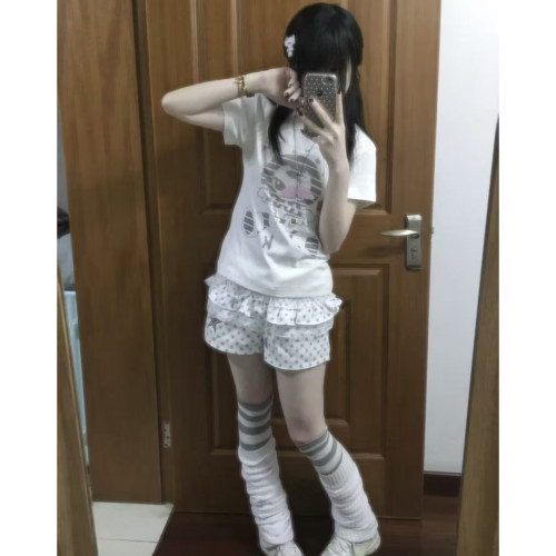 轻亚风y2k短裤子女蕾丝蛋糕裙裤