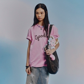 GOODBAI GOODEES 四叶草印花logo做旧水洗oversizeT恤