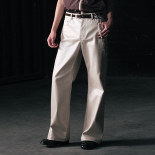 星星logo贴布绣铺银微喇休闲长裤 GOODBAI 916