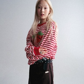 GOODBAI T恤 休闲趣味草莓印花条纹长袖 GOODEES 新款