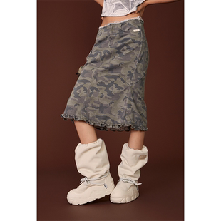 GOODEES迷彩鱼尾半裙 GOODBAI