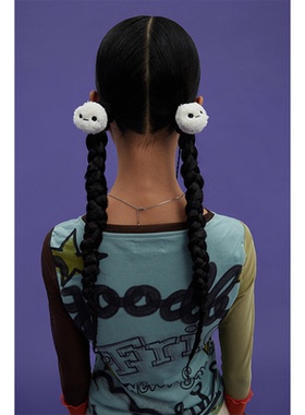 GOODBAI GOODEES emoji logo毛球装饰发绳