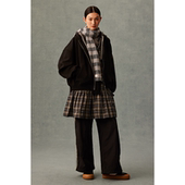 GOODBAI 粗体logo贴布绣连帽拉链卫衣