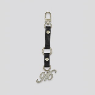 GOODBAI logo金属标皮质环扣钥匙扣 916