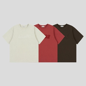 新款 oversize时尚 圆领涂鸦贴布绣短袖 GOODBAI T恤男女同款