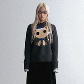 秋冬新款 GOODBAI GOODEES 加厚机器小猫翻领毛衣