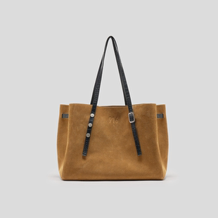 GOODBAI 麂皮组合扣单肩托特包 916