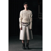 GOODBAI 针织衫 916 slogan印花圆领镂空长袖