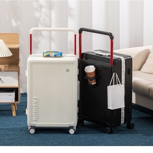 宽拉杆品牌多功能女学生男锁扣行李箱铝框旅行箱登机箱可坐人男