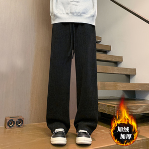 K149 麦穗纹大码宽松休闲裤男潮加绒加厚裤子 特P40加绒P45无差价,男装休闲裤,电商A115