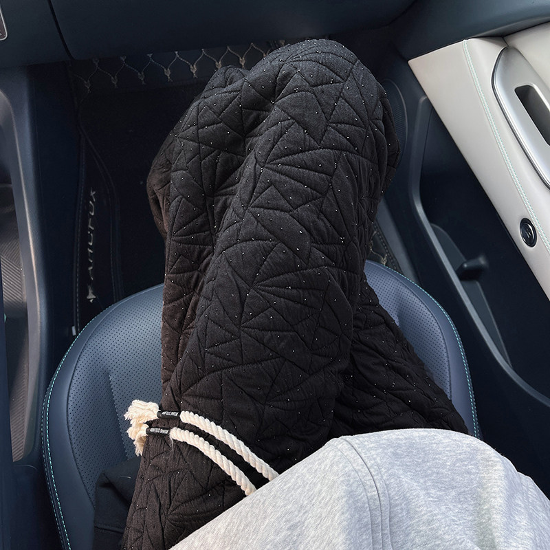 K164冬季加厚保暖满天星棉裤男夹棉系带直筒休闲裤特P55无差价，男装休闲裤，电商A115