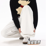 K112垂感慵懒风加绒加厚休闲裤男潮直筒裤特P40加绒P45无差价，男装卫衣，电商A115