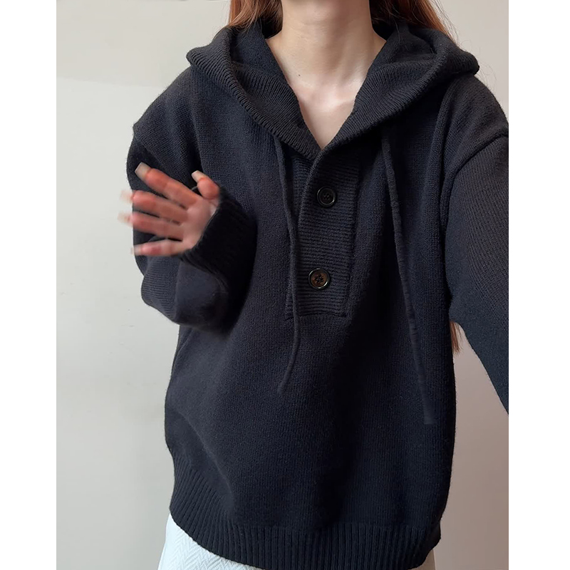 M001秋冬连帽针织衫毛衣男潮宽松慵懒风套头外套特P50无差价，男装针织衫/毛衣，电商A115