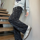 K33秋季新款闪电扎染休闲裤男潮大码宽松直筒裤特P35无差价，男装休闲裤，电商A115