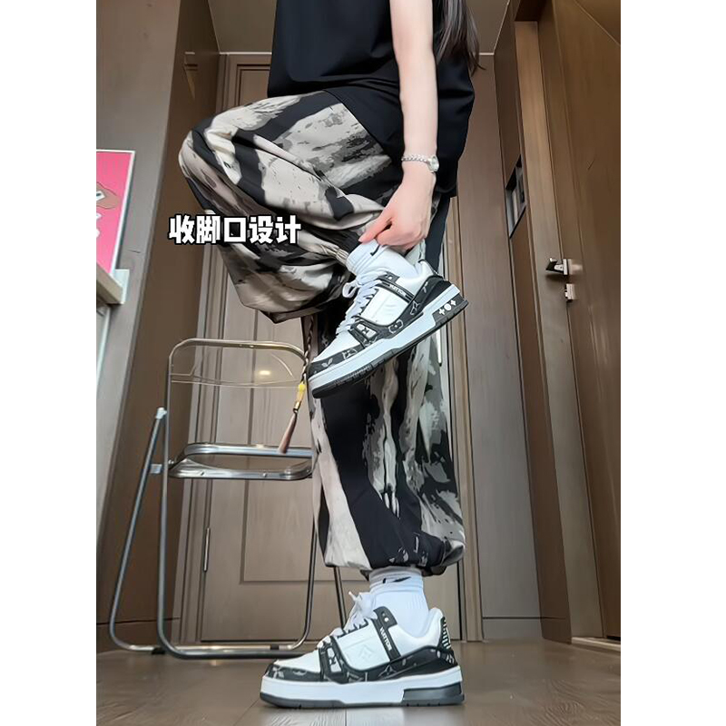 冰丝垂感灯笼裤男大码阔腿裤中国风休闲裤 K130-P45 衬衫C215P40