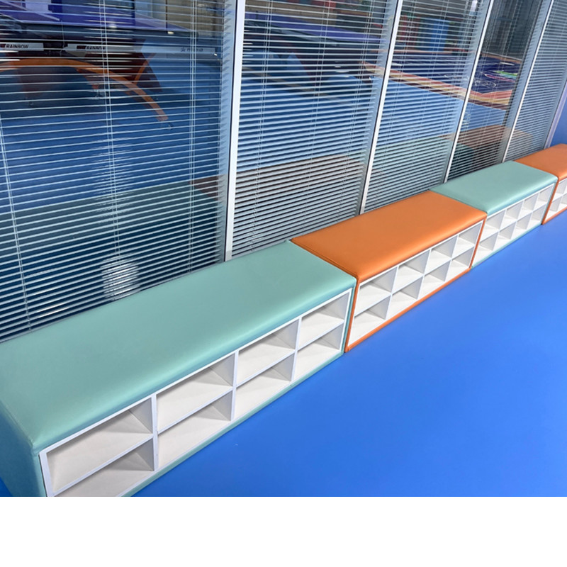 早教幼儿园鞋柜学校软包长凳舞蹈