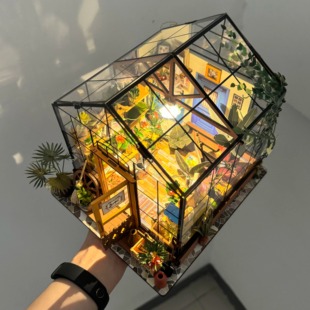 凯西花房diy小屋模型屋拼装积木手工制作迷你精致玩具女生日礼物