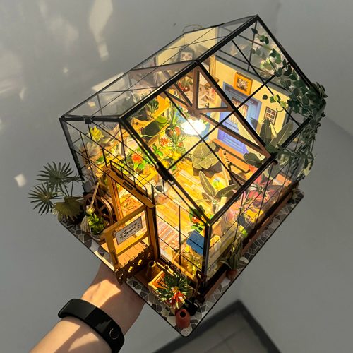 凯西花房diy小屋模型屋拼装积木手工制作迷你精致玩具女生日礼物