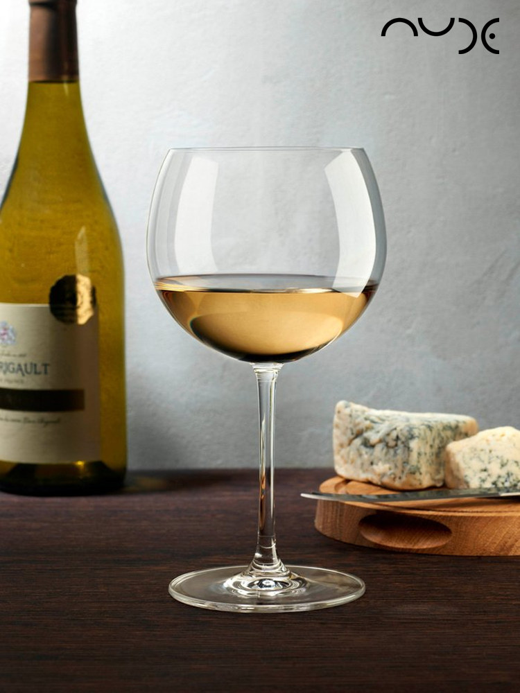 nude努德进口霞多丽红酒杯水晶玻璃白葡萄酒杯勃艮第宽口高脚杯子