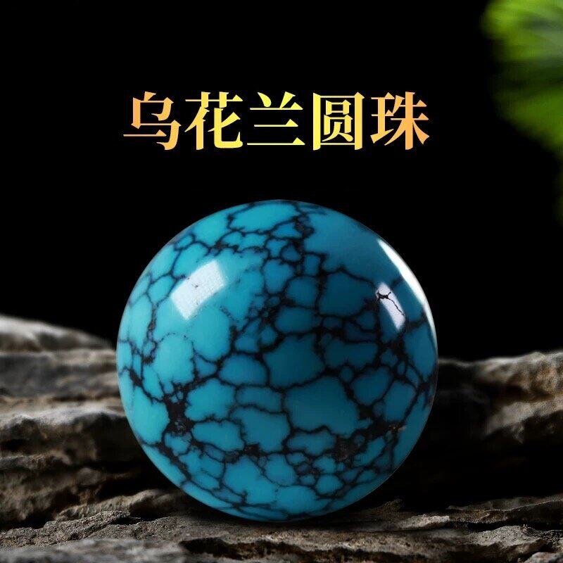 高瓷绿松石网花乌兰花圆