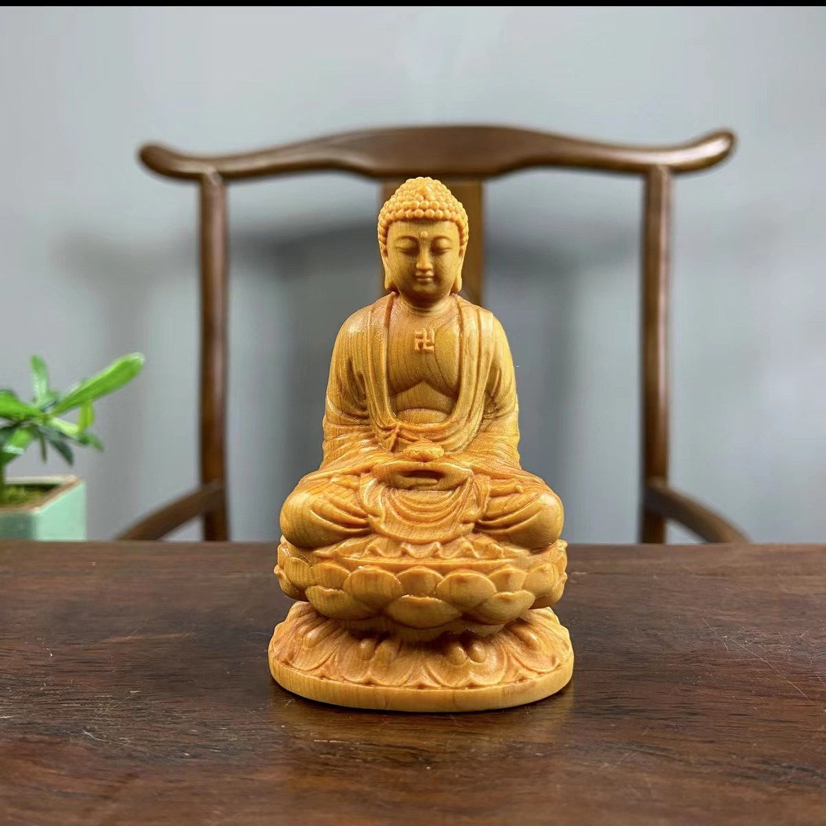 崖柏如来佛祖汽车摆件神