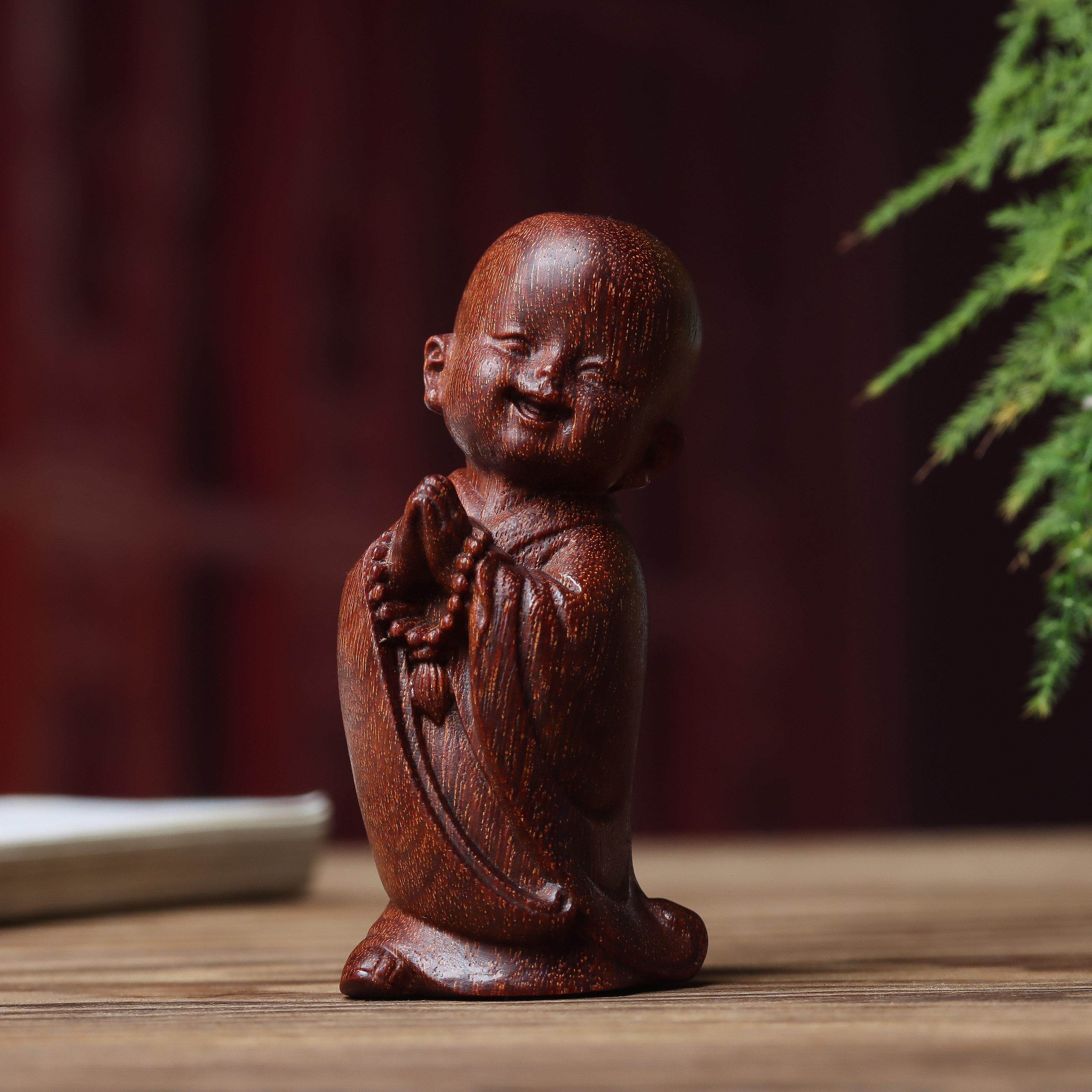 小叶紫檀木雕刻禅意复古
