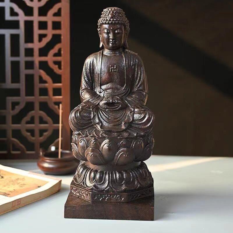 沉香木坐像如来佛祖摆件