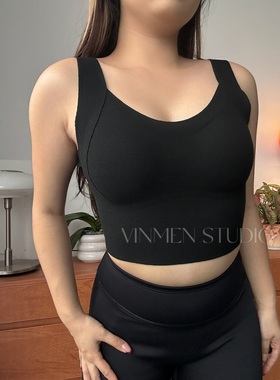 VINMEN STUDIO暖暖加长内衣 保暖背心两色秋冬加绒打底241212