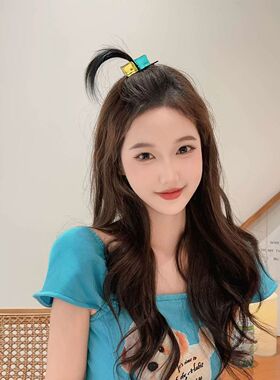 呆毛刘海搞怪发夹女cos动漫角色扮演鸭嘴夹冰块假发侧边夹子发饰