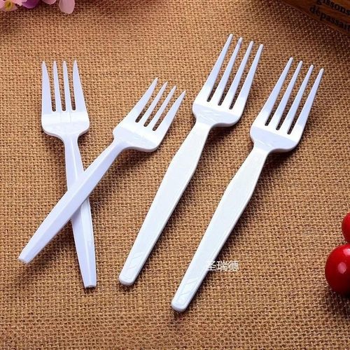 一次性白色独立包装胶叉加厚