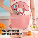 薄款 三丽鸥美乐蒂围裙可爱做饭防水溅防油女夏季 厨房家用情侣围腰