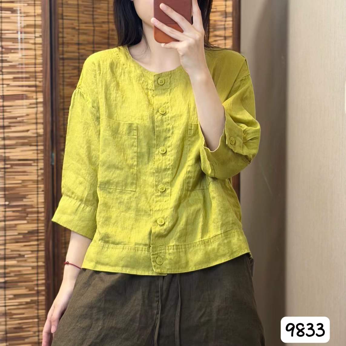 2026年夏季亚麻风衬衫女