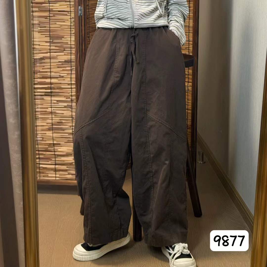 早秋新款休闲裤纯棉立体剪裁女裤图片