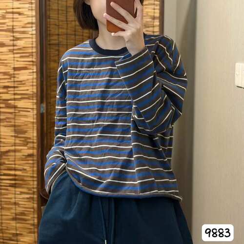 希哦条纹卫衣保暖套头上衣女