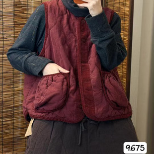 9675新款秋季韩版宽松百搭休闲马甲女时尚宽松双层心外套上衣女款