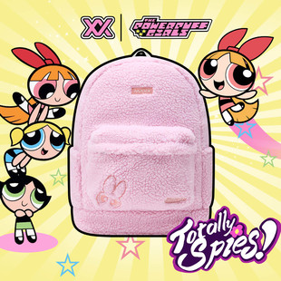 MAXX飞天小女警联名款 羽毛球背包 高颜值摇粒绒羽毛球包休闲韩版