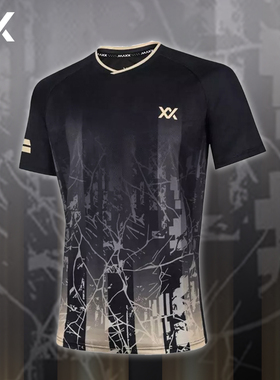 MAXX玛速正品新款速干羽毛球服透气大赛服圆领时尚训练服男女同款