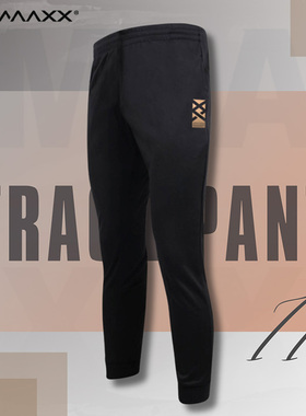 MAXX玛速羽毛球速干运动长裤黑色百搭宽松健身训练裤休闲跑步裤子