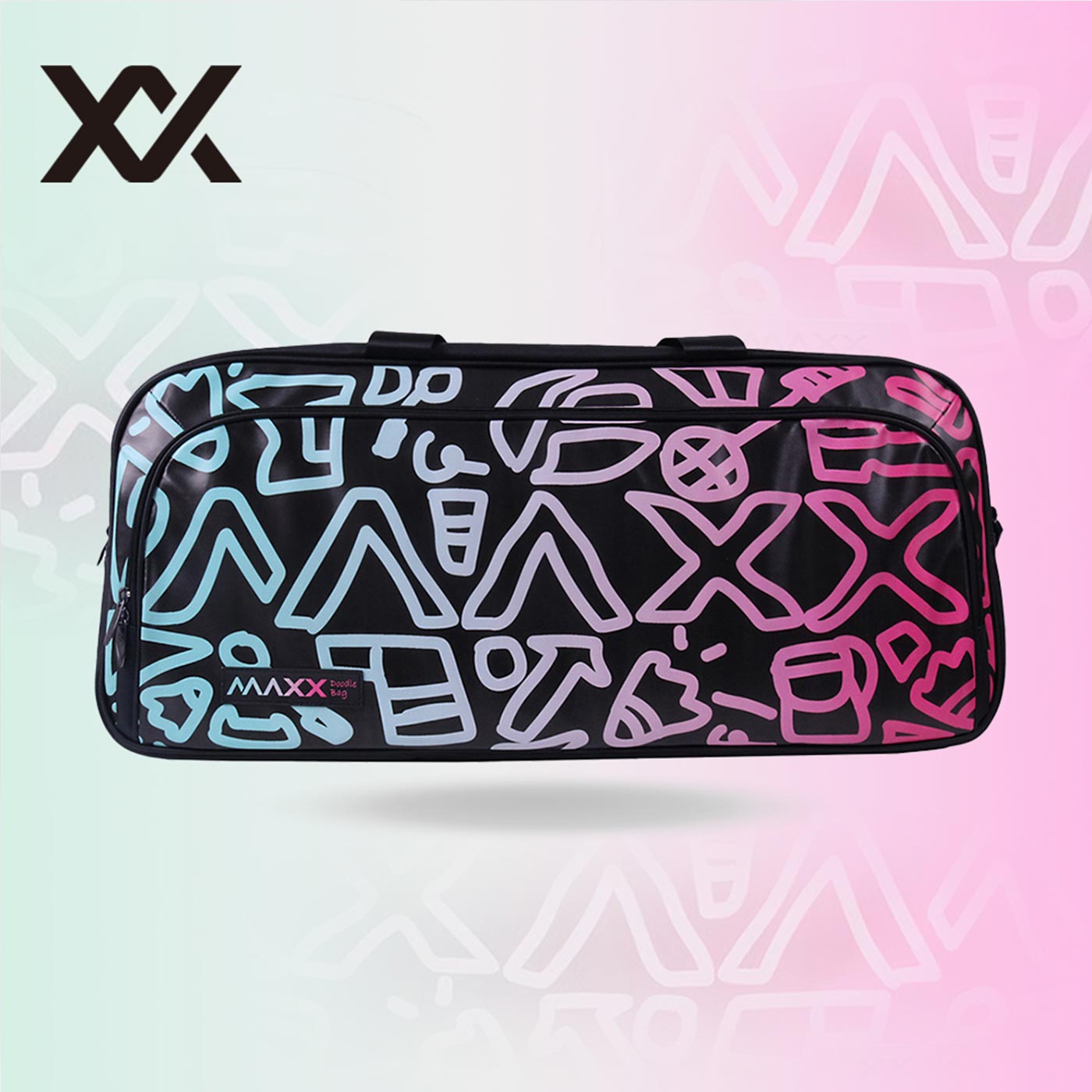 正品时尚休闲潮流印花羽毛球包大容量多功能球袋个性涂鸦背包