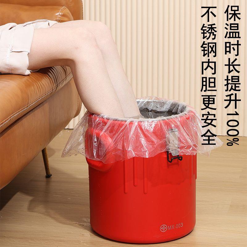 不锈钢泡脚桶大容量持续保温无需二次加热水加厚保温