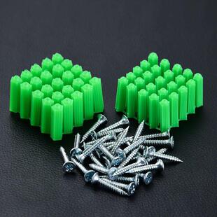 塑料膨胀胶塞自攻螺丝钉M4厘爆炸螺丝木螺丝涨塞胶粒管m3自攻螺丝