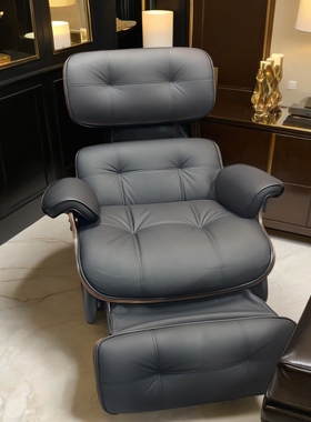 智能伊姆斯电动真皮老板椅充电办公椅书房家用电脑椅复古真皮椅子