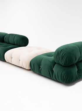 沙发客厅2025新款网红方块沙发小户型侘寂风羊羔绒马里奥模块沙发