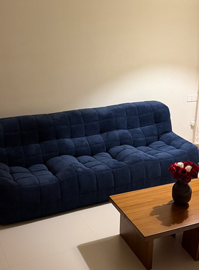 华夫格沙发鹿岛沙发卧室客厅沙发懒人休闲躺单人沙发椅毛毛虫沙发