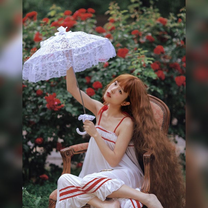 佐薇兰假发女柠黄色1米长发lolita羊毛卷森系写真长卷发全头套式