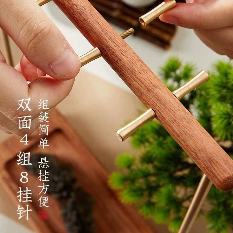 毛笔架置物架书法桌面挂架实毛笔堂挂架多功能中式六品新创意收纳